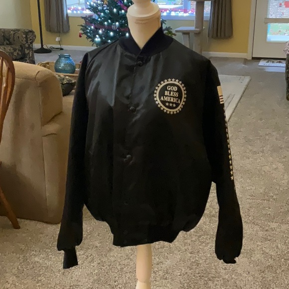Vintage Satin Type POW*MIA Men’s Jacket, Size XL (more like a Large IMO) - Picture 1 of 9